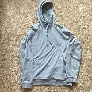 Lululemon Light Blue/gray Hooded Pullover Sweatshirt